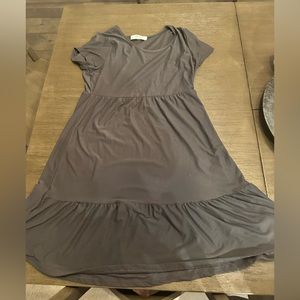 Pink Rose Grey Dress Size Medium